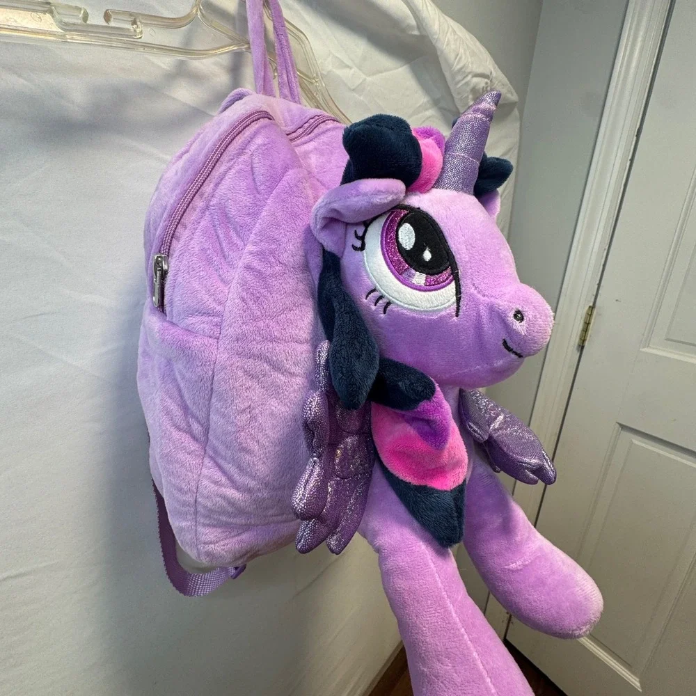 My Little Pony Backpack Twilight Sparkle Plush Purple Senior Bookbag Schoolbag